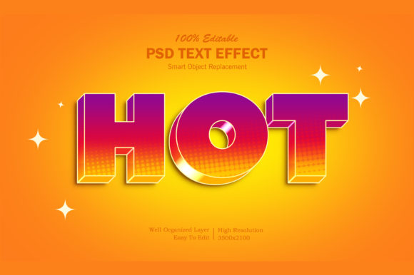 3D Hot Style Photoshop Text Effect: A Dynamic Design Asset