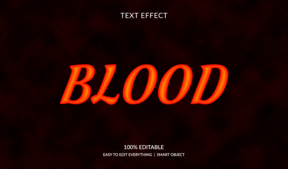 Blood 3D Red Color Text Effect