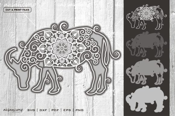 Buffalo Mandala Vector 3D Layered Design for Creative Projects