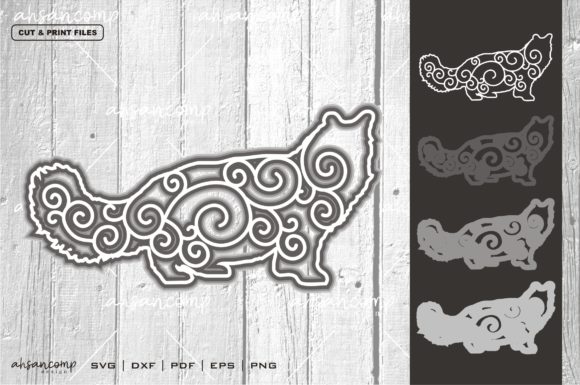 Cat 8 Vector SVG 3D Layered Design Files