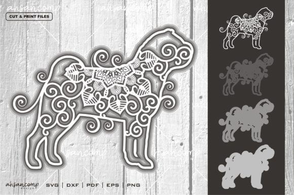 Dog Vector 5 SVG 3D Layered – Digital Design Resource