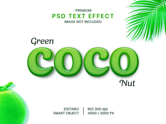 Editable Coconut 3D Text Effect Template: A Powerful Tool for Creative Designers