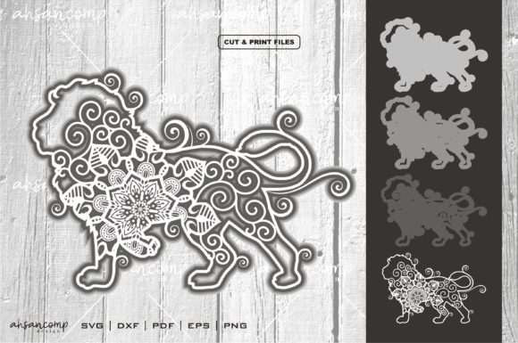 Lion Mandala Vector 3D Layered 5: A Powerful Tool for Creative and Professional Projects