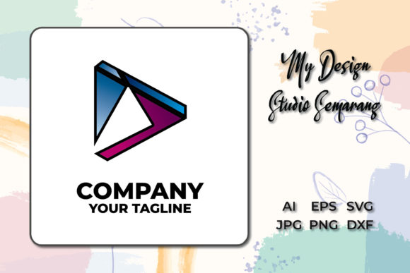 Logo Company Gradient Style 3D Triangle: A Modern Design for Dynamic Branding