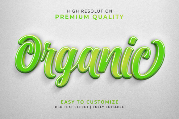 Organic 3D Text Effect PSD for Stunning Visuals