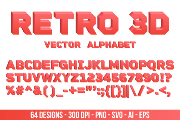 Realistic 3D Font Clipart Set: A Must-Have Tool for Modern Designers