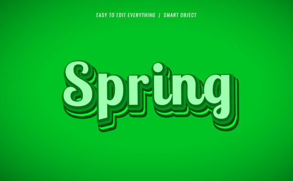 Spring 3D Natural Color Text Effect for Stunning Designs