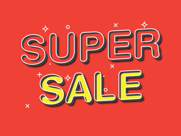 Supper Sale 3D Text Effects: Creative Design Tool for Adobe Illustrator