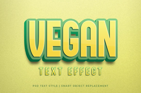 Vegan 3D Text Effect Mockup: A Powerful Tool for Creative Projects